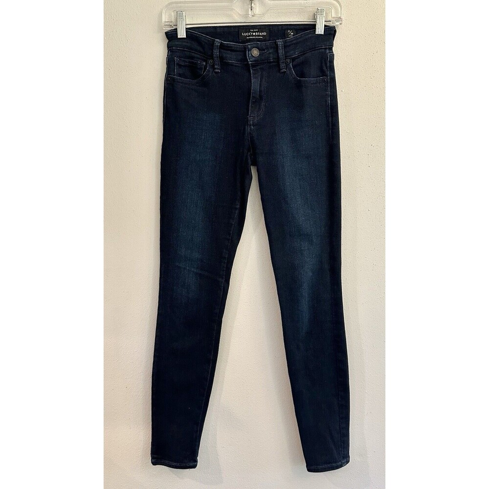 LUCKY BRAND Ankle SKINNY DARK BLUE DENIM JEANS WOMENS 2/26 - LUCKY YOU LUCKY ME